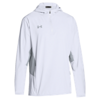 Under Armour Team Squad Woven 1/4 Zip Jacket - Men's - White / Grey