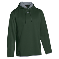 Under Armour Team Double Threat Fleece Hoodie - Men's - Dark Green / Grey