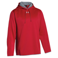 Under Armour Team Double Threat Fleece Hoodie - Men's - Red / Grey