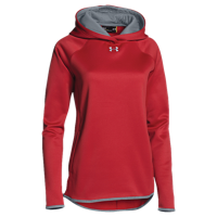 Under Armour Team Double Threat Fleece Hoodie - Women's - Red / Grey