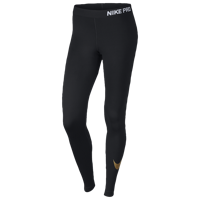 Nike Pro Cool Tights - Women's - Black / Gold