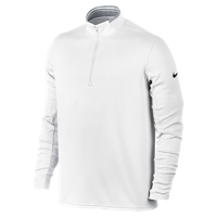 Nike Dri-FIT Golf 1/2 Zip Ls Top - Men's - White / Grey