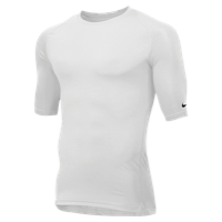 Nike Team Core 1/2 Sleeve Compression Top - Men's - All White / White