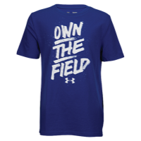 Under Armour Own the Field Football T-Shirt - Boys' Grade School - Blue / White