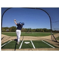 ProMounds Lined Batting Mat Pro - Dark Green / White