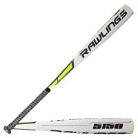 Rawlings 5150 BBCOR Baseball Bat - Men's - White / Black