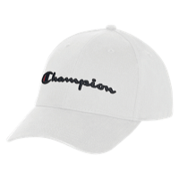 Champion Classic Twill Script Hat - Adult - White / Black