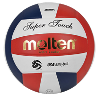 Molten Team Super Touch NFHS  Leather Volleyball - Red / White