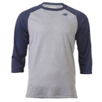 New Balance 3/4 Raglan Shirt - Men's - Grey / Navy