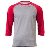 New Balance 3/4 Raglan Shirt - Men's - Grey / Red