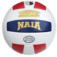 Tachikara NAIA Premium Leather Volleyball - White / Red