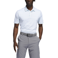 adidas Heather Snap Golf Polo - Men's - White