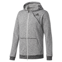 adidas Cross-Up Full Zip Hoodie - Men's - Grey / Black