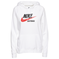 Nike Club Fleece Futura Softball Hoodie - Women's - White