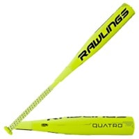 Rawlings Quatro Baseball Bat -10 - Youth - Light Green / Black