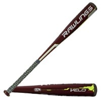 Rawlings Velo Baseball Bat -10 - Youth - Red / Black