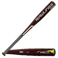 Rawlings Velo Baseball Bat -5 - Youth - Red / Black