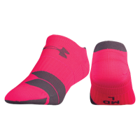 Under Armour Run Cushion No Show Single Tab Socks - Women's - Pink / Grey