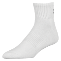 Under Armour Charge Cotton 2.0 6 Pack Quarter Socks - Men's - All White / White