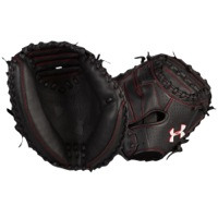 Under Armour Framer Series Catcher's Mitt - Youth - Black / Red