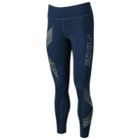 2XU Hyoptik Mid Rise Compression Tights - Women's - Navy / Light Green