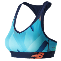 New Balance Pace Bra - Women's - Light Blue / Navy