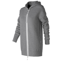 New Balance Sport Style Fleece Full Zip Hoodie - Women's - Grey / White