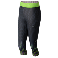 New Balance Accelerate Capris - Women's - Black / Light Green