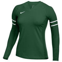 Nike Team Stock Club Ace Jersey L/S - Girls' Grade School - Dark Green